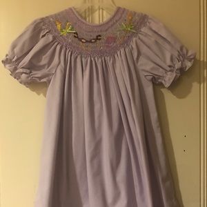 Mardi Gras smocked dress